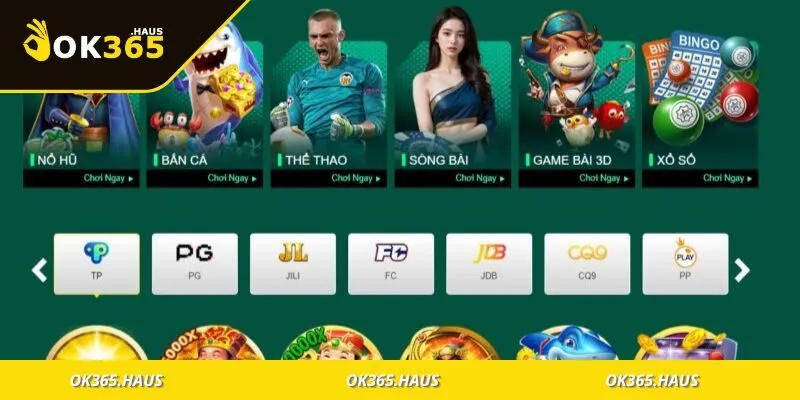 Sảnh game đa dạng, cuốn hút từ cá độ thể thao đến bài đối kháng
